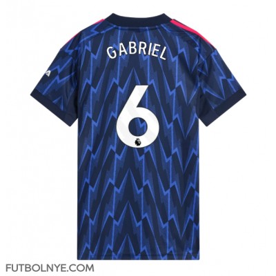 Camiseta Arsenal Gabriel Magalhaes #6 Visitante Equipación para mujer 2025-26 manga corta Camiseta Arsenal Gabriel Magalhaes #6 Visitante Equipación para mujer 2025-26 manga corta